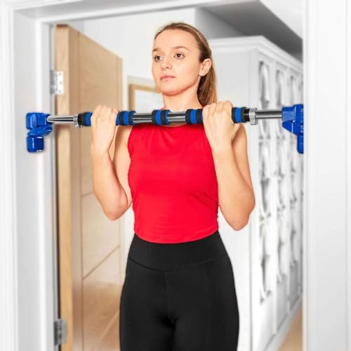 Pull Up Bar for Doorway,Adjustable Portable Chin Up Bar Upper Body Workout,Comfortable Grips,No Screws Required Home Gym Equipment