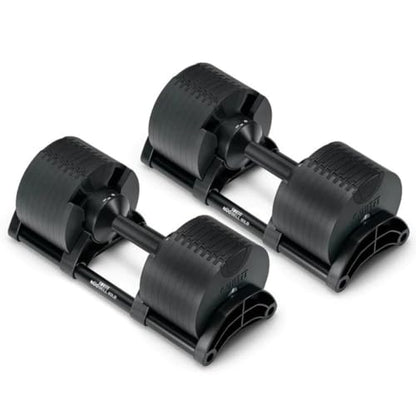 SMRTFT NUOBELL Adjustable Dumbbells 5–100 lb Set | Original NUOBELL | 26 Weights in 1 for Home Gym Strength Training | Steel-Knurled Handle | Space-Saving Dumbbell Set of 2 | 2-Year Warranty