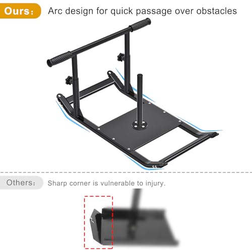 Kipika Weight Sled, Workout Sled, Fitness Strength Training Sled, Speed Training Sled for Athletic Exercise, Speed Improvement, Easily Through Obstacles, Suitable for 1" & 2" Weight Plate - color: E- Black