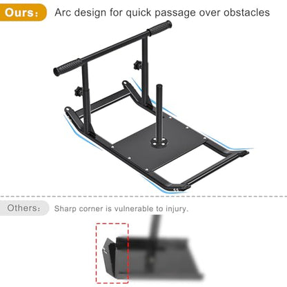 Kipika Weight Sled, Workout Sled, Fitness Strength Training Sled, Speed Training Sled for Athletic Exercise, Speed Improvement, Easily Through Obstacles, Suitable for 1" & 2" Weight Plate - color: E- Black