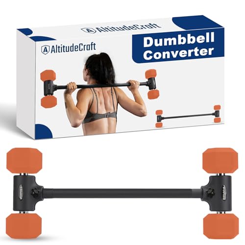 Dumbbell to Barbell Converter, Transform Dumbbells to Barbell Bar, Dumbbell Barbell Converter for Home Gym, Adjustable to 200 lb Capacity