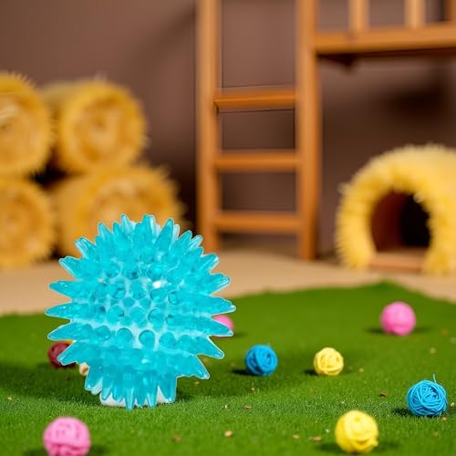 Blue 7 CM Soft Transparent Spiky Massage Ball for Hand and Wrist – Stress Relief, Deep Tissue Muscle Roller, Strength Recovery Exercise Tool, Sensory for Relaxation and Stress Management