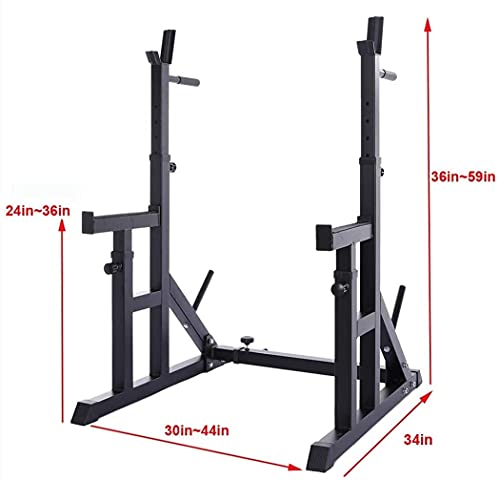 Multifunctional Dumbbell Bench Folding Multi-Function Barbell Rack 330LBS Capacity Dip Stand Fitness Adjustable Rack Weight Lifting Bench Press Dipping Station for Home/Office/Gym