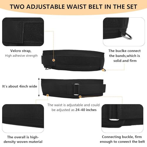 Speed and Agility Training Equipment, Two Resistance Bands and Adjustable Waist Belts 8pcs 80lb for Solo or Partner Exercise to Maximize Strength Power Focus Suitable for Muti-Sports