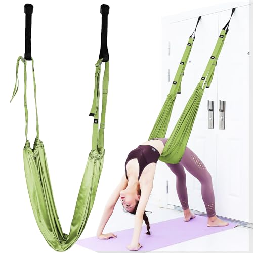 Leg Stretcher Strap Adjustable Fitness Strap Band for Waist Trainer Stretching Door Swing Flexibility Tensile Trainer with Carrying Pouch Back Bend Go Upside-Down for Yoga Practitioner Ballet Dancer Gymnastics Exercises