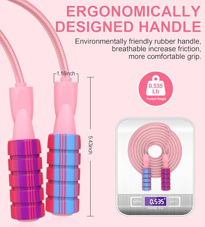 Jump Rope for Women Men, Fitness Jumprope for Women Workout, Adjustable Adult Exercise Skipping Rope