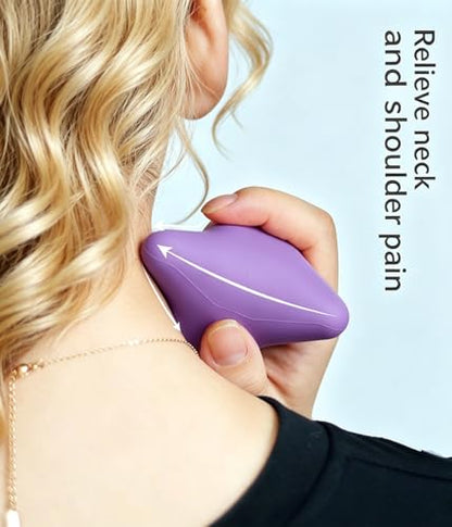 Manual Trigger Point Massage Tool Manual Massager Ball for Muscle Knot Deep Tissue Relief Myofascial Release Physical Therapy Hip Hand Back Small Massager Ball for Plantar Fasciitis Pain Relief Purple - color: Purple