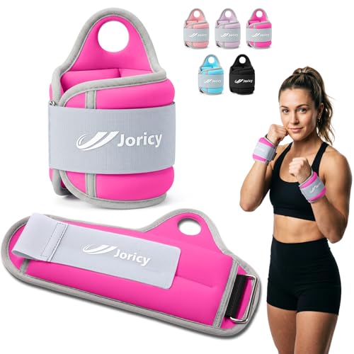 Wrist Weights with Thumb Loops Lock for Men Women Weighted Gloves - color: Rose Red, size: 6lbs Pair (3lb each weight)