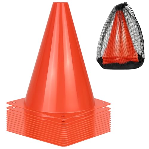 PXZBLG 12/24/50pcs Soccer Cones, 7" Soccer Cones, Plastic Traffic Cones, Training Cones for Basketball Football Skating Drills Practice