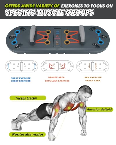 Hikeen Home Workout Equipment to Help Achieve Fitness Goals, 27-in-1 Portable Gym Exercise Equipment with Compact Push-Up Board, Resistance Bands, Ab Roller Wheel, and Pilates Bar, Master Your Workout