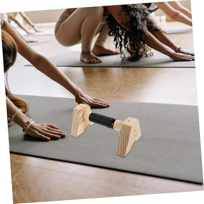 2pcs Wooden Parallettes Bars for Push-ups and Calisthenics Non- Handles for Men and Women Compact Home Gym Equipment for Strength Training