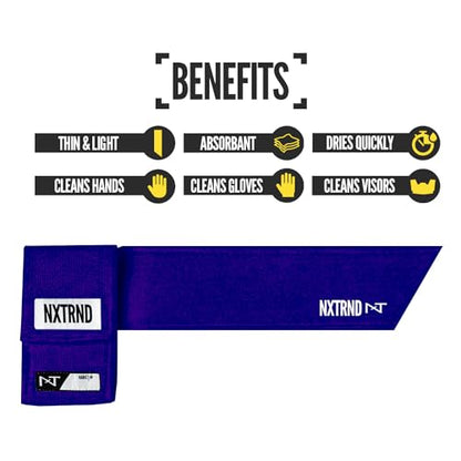 Nxtrnd Streamer Football Towel, Thin Sports Towel, Dries Hands & Football Accessories (Purple) - color: Purple