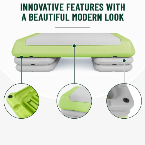 Aerobic Step Platform Height Adjustable Workout Step - color: Double-layer Base-Avocado