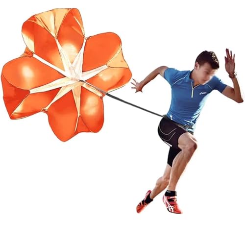 Running Speed Training 56 Inch Parachute with Adjustable Shoulder Strap and Storage Bag for Resistance Training Speed Umbrella