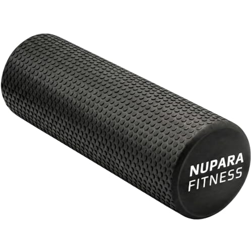 Foam Roller for Back, Legs, Hips, and Deep Tissue Muscles | Foam Roller for Physical Therapy, Exercise, Running, Cycling, Sports, Recovery, Yoga, and Pilates. (Black, 18 inch - Large)