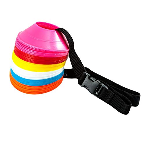 Mini Soccer Cones Small Disc Cone for Agility Drills Training Practice Football Soccer Athletics Field Markers with Shoulder Strap