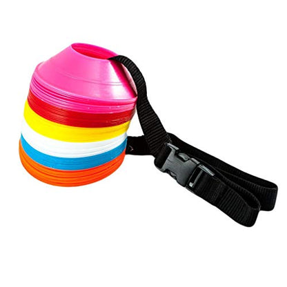 Mini Soccer Cones Small Disc Cone for Agility Drills Training Practice Football Soccer Athletics Field Markers with Shoulder Strap