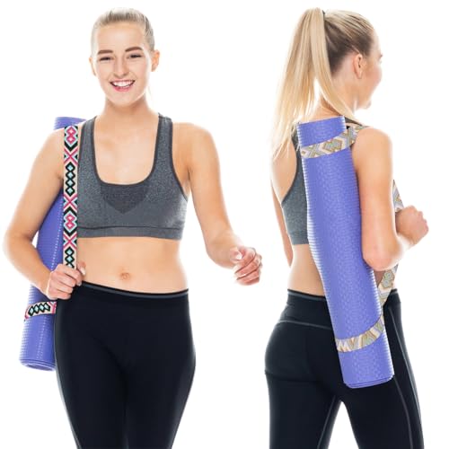 6 Packs Yoga Strap for Stretching Yoga Belt Adjustable Straps for Non Elastic Stretching Strap Exercise Straps for Pilates