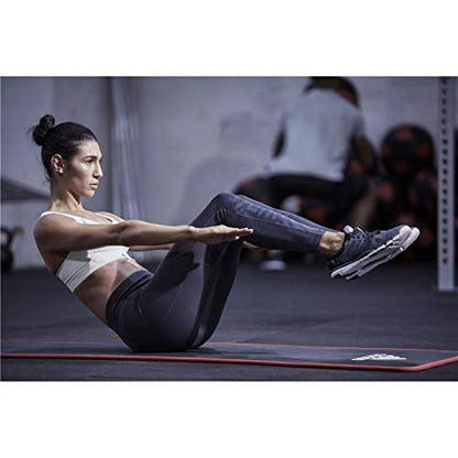 adidas 10mm Extra Thick Training Mat with Carrying Strap and Non-Slip Textured Base - Cushioned Workout Mat for Home Gym, Floor Workouts, and Intense Exercises - Portable and Durable
