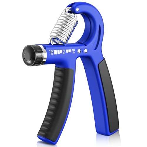 FitBeast Grip Strengthener Forearm Strengthener, Adjustable Hand Grip for Strength Training & Rehabilitation, 10-132 lbs Resistance, Ideal for Athletes and Physical Therapy - color: Dark Blue