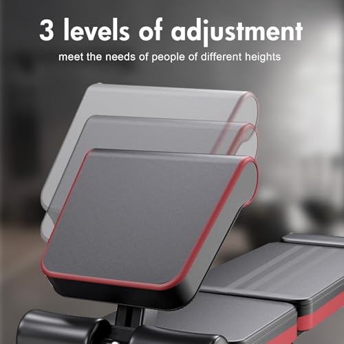 2026 ALSO GO New Adjustable Weight Bench, Workout Benches with Leg Extension, Foldable Incline Decline Bench Press, Roman Chair, Full Body Strength Training Equipment for Home Gym - color: Charcoal