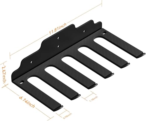 XZHXFX Barbell Wall Holder,Barbell wall Mount Hanger, - color: Black 6 hooks