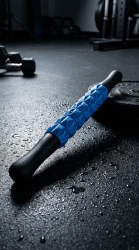 Muscle Massage Roller Stick, 17 Inch, Blue and Black
