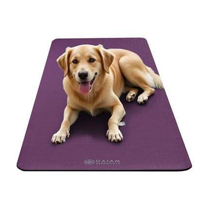 Gaiam Yoga Mat, Pilates & Exercise Mat, Thick Mat 2/5" (10mm) Workout Mat with Easy-Cinch Carrying Strap for Home & Gym Workouts - color: Purple