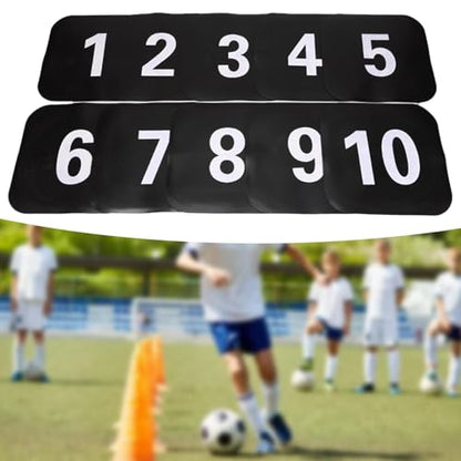 10x Flat Cones Square Sit Spots Markers, Multipurpose Floor Agility Dots for Soccer Practice Speed Drills, Field Court Markers 9.06x9.06x0.08 inch