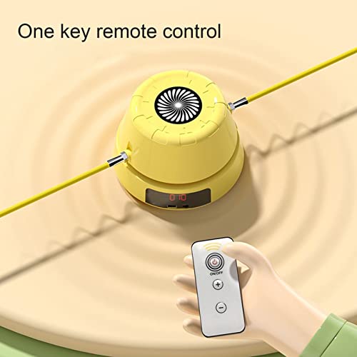 Electronic Fitness Jump Rope, Smart Rope Jump Machine with Remote Control, Automatic Intelligent Count Electric Skipping Machine for Family Friends - color: Yellow