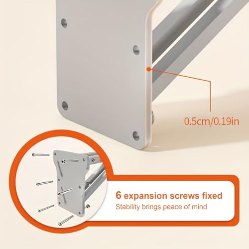 Pull Up Bar Wall Mounted,Foldable Design for Home Gym Equipment,Installation of 6 Expansion Screws,5mm Thicken Mounting Plate,330LBS Load Capacity