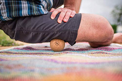 Travel Cork Massage Ball | Lightweight, Sustainable Alternative to Lacrosse Ball for Muscle Pain Relief (2.5 Inch (Pack of 2), Sanded Cork)