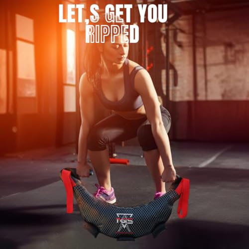 PGS Strength Training Bag, 11LB/33LB/55LB, Fitness Sand Bag, Home Gym Weight Training, Multifunctional Workout Bag - UNFILLED - size: 15 KG (33 LBS)