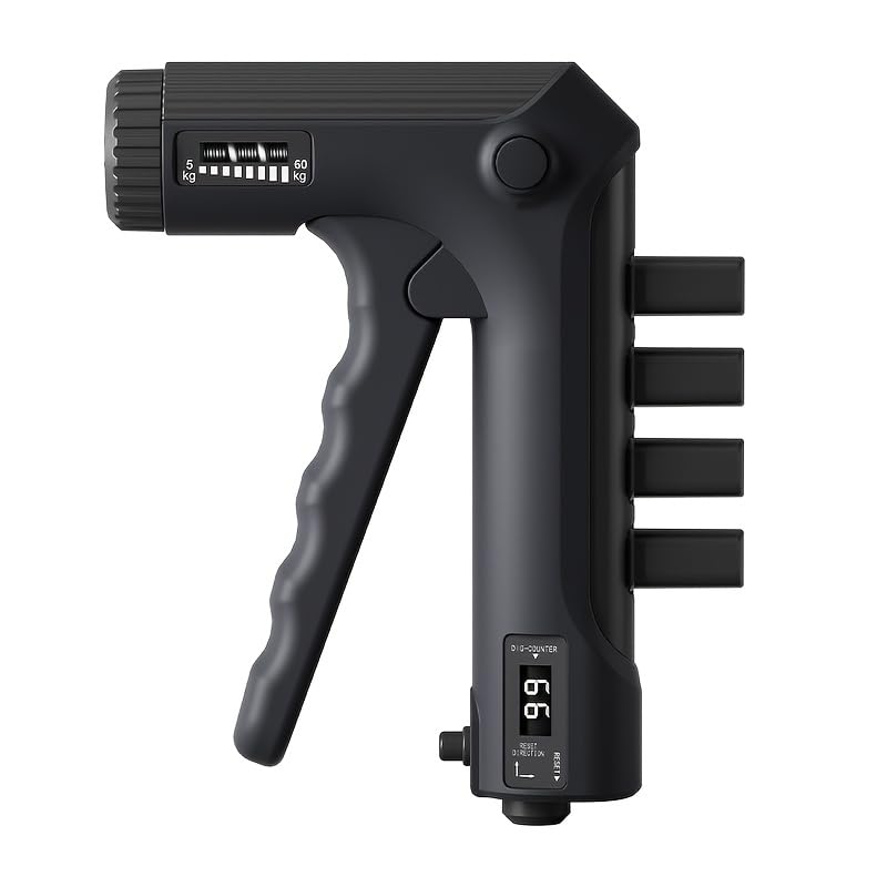 Adjustable Hand Grip Strengthener with Digital Counter – 5–60kg (130 lbs) Ergonomic Forearm & Finger Exerciser for Athletes, Musicians, Rehab & Recovery – Portable 2-in-1 Grip Trainer