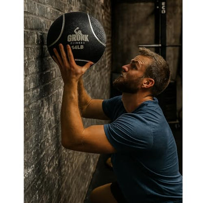 Gronk Fitness Premium Medicine Ball | Non-Slip Weighted Medicine Ball | Great Wall Ball for Full Body Workouts | Perfect for Strength & Conditioning Exercises