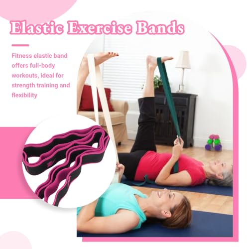 Elastic Exercise Bands, Physical Therapy Bands Yoga Stretching Strap Exercise Accessory Elastic Strap for Home Gym Fitness