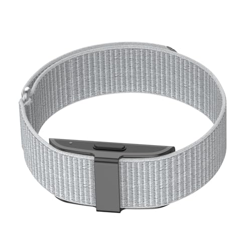 CAMTOVGCA Nylon Loop Compatible with Hume Band, Nylon Replacement Strap, Soft Adjustable Breathable Sport Wristband for Fitness Tracker - color: Grey