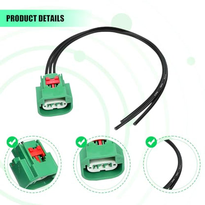 2PCS Car Headlight Connector Wiring Harness, H13 9008 Headlight Daytime Running Parking Lamp Replaces 68064997AA, Compatible with Wrangler JK Liberty Patriot Caliber