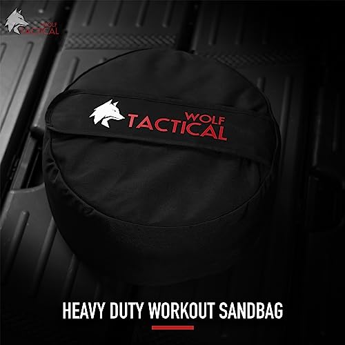 WOLF TACTICAL Sandbag Workout Bag Sand Bags for Weight Training Workout Sandbag Fitness Sand Bag - color: 100 LB (Red)