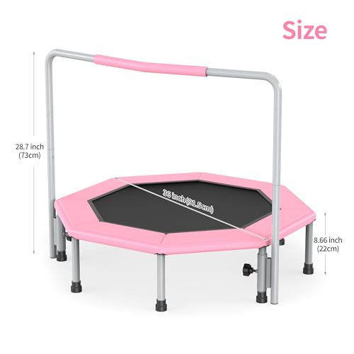 36 Inch Kids Trampoline for Toddlers Ages 1-3,Mini Indoor/Outdoor Trampoline with Gap-Free Spring Design - Safe Bounce Jumping Toy