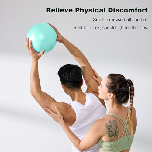 Exercise Ball for Workouts, 9 Inch Pilates Ball Anti-Burst and Slip Resistant Yoga Ball for Gym Fitness and Physical Therapy - color: Green 25cm