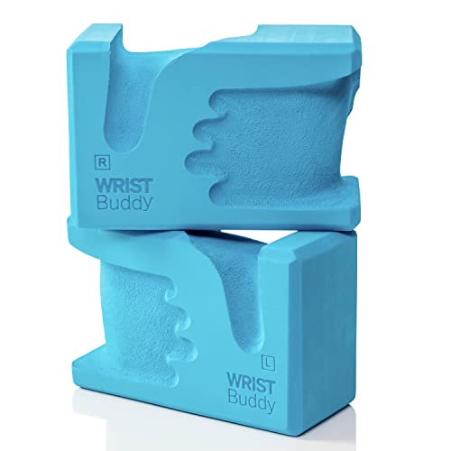 WRISTBuddy® Yoga Blocks 2-Pack (Left + Right) — Ergonomic, Hand-Shaped EVA Blocks for Wrist Relief & Better Grip | Doctor-Designed Support for Yoga, Pilates, Handstands, Push-Ups & Rehab - color: Teal