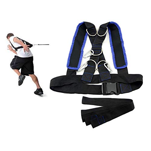 Speed Training Belt Sled Harness Resistance Band Waist Belt Agility Training Vest - color: Blue vest