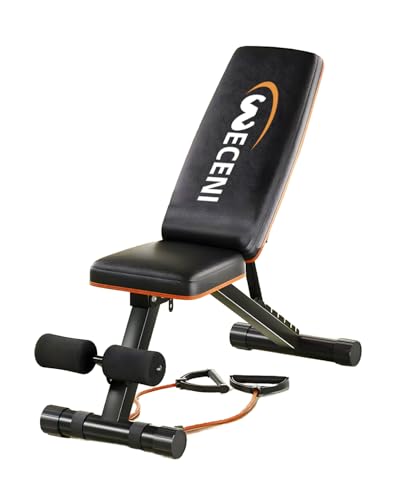 Adjustable Weight Bench,Adjustable weight bench, Multi-Functional Foldable workout Bench Press with 660 LBS Capacity, Strength Training Equipment gym for Home, Full heavy duty fitness bench gym at home.