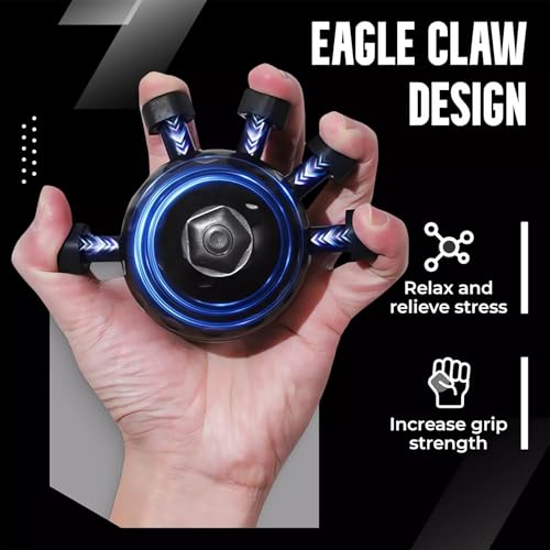 Glitzgrip Arm Builder 2025 New Hand Forearm Ball Strengthener and Finger Grip Exerciser Balls Wrist Strengthening Guitar Finger Gripper Strength Trainer Hand Squeezer Stretcher Extender Workout - color: Black-2PC