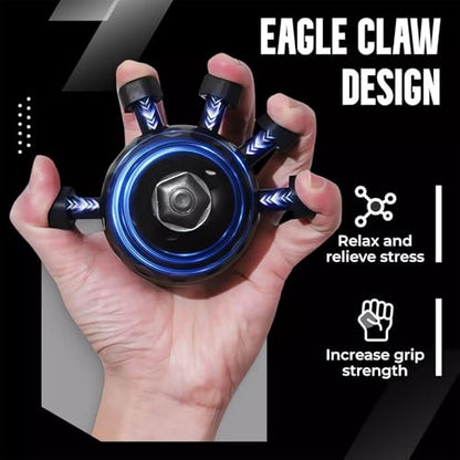 Glitzgrip Arm Builder 2025 New Hand Forearm Ball Strengthener and Finger Grip Exerciser Balls Wrist Strengthening Guitar Finger Gripper Strength Trainer Hand Squeezer Stretcher Extender Workout - color: Black-1PC