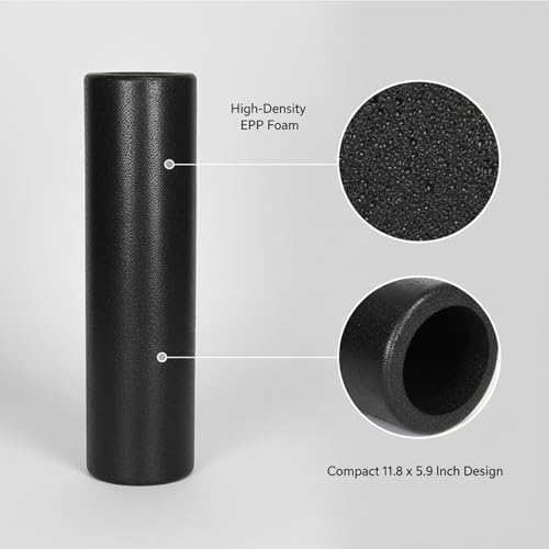 EPP Foam Roller, High-Density Firm Support for Yoga and Stretching, Compact 11.8 x 5.9 Inch Design (1 PC)