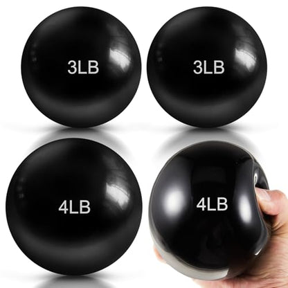 Halloscume 1 lb 2lb 3lb 4lb 5lb Weighted Balls - color: Black, size: 3 Lbs & 4 Lbs