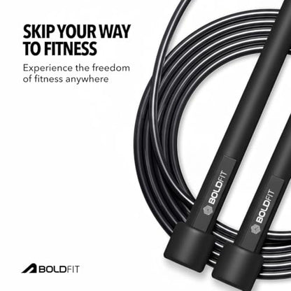 Boldfit Skipping Rope for Men and Women Jumping Rope With Adjustable Height Speed Skipping Rope for Exercise, Gym, Sports Fitness Adjustable Jump Rope-Pencil