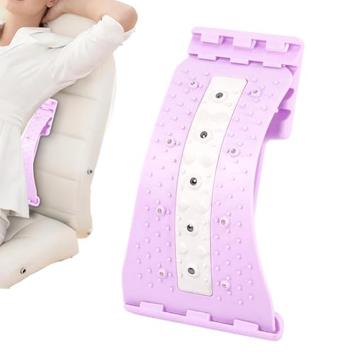 Lower Back Stretcher 4 Level Adjustable Curved Ergonomic - color: Purple